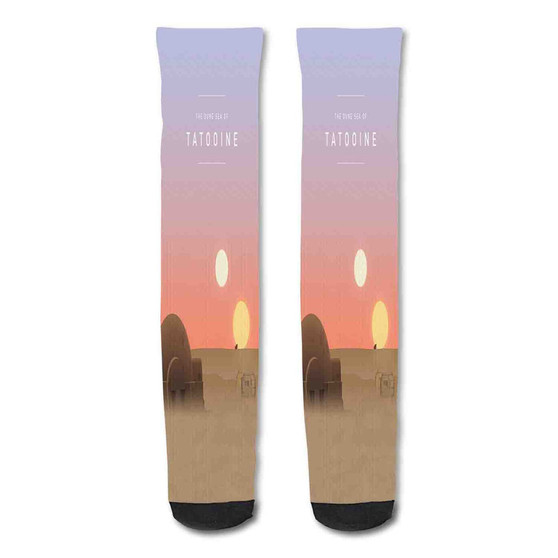 Pastele Visit Tatooine Star Wars 2 Custom Personalized Sublimation Printed Socks Polyester Acrylic Nylon Spandex