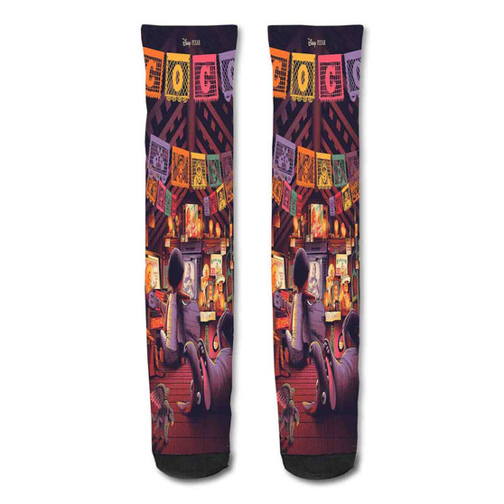 Pastele Coco Custom Personalized Sublimation Printed Socks Polyester Acrylic Nylon Spandex