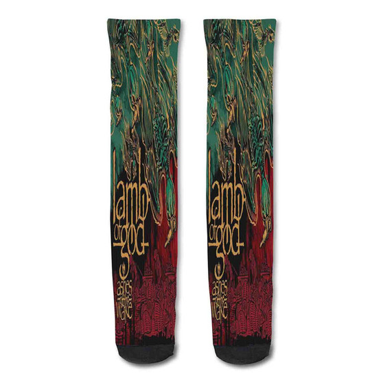 Pastele Lamb Of God Custom Personalized Sublimation Printed Socks Polyester Acrylic Nylon Spandex