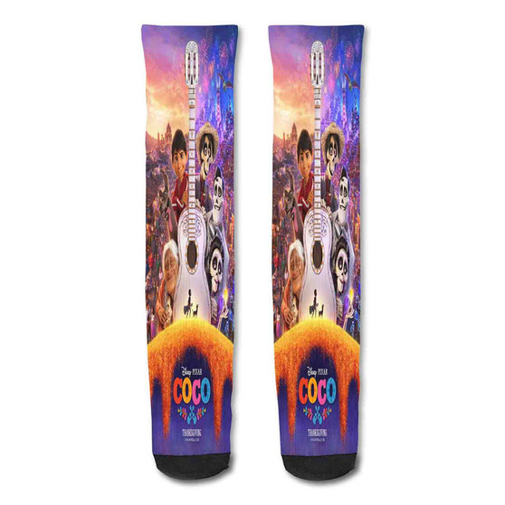 Pastele Coco Movie Custom Personalized Sublimation Printed Socks Polyester Acrylic Nylon Spandex