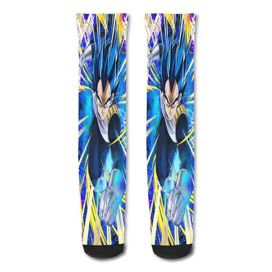 Pastele Goku Vegeta Super Saiyan Blue Dragon Ball Super Custom Personalized Sublimation Printed Socks Polyester Acrylic Nylon Spandex