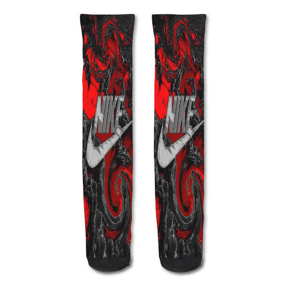 Pastele Graffiti Nike Wallpaper Custom Personalized Sublimation Printed Socks Polyester Acrylic Nylon Spandex