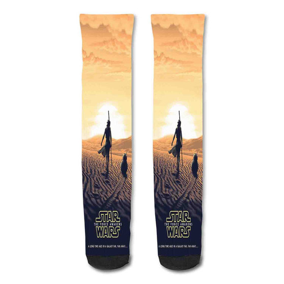 Pastele Star Wars Episode Vii The Force Awakens Custom Personalized Sublimation Printed Socks Polyester Acrylic Nylon Spandex