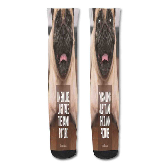 Pastele Funny Animal Quotes And Sayings Custom Personalized Sublimation Printed Socks Polyester Acrylic Nylon Spandex