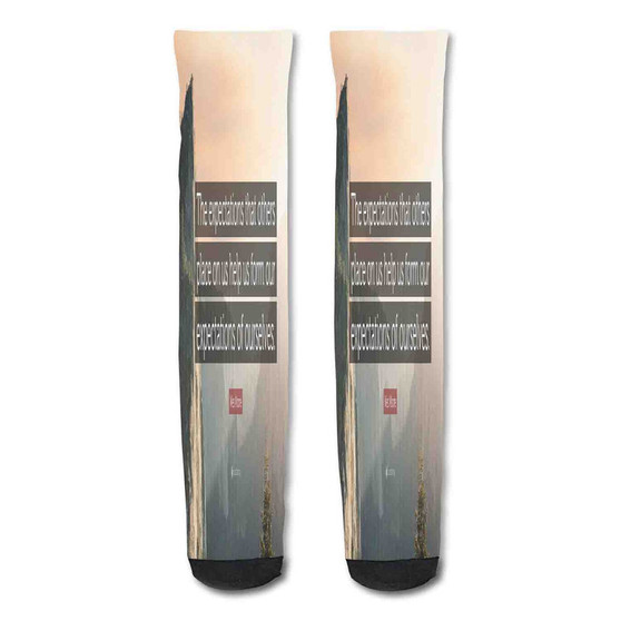 Pastele the other wes moore quotes Custom Personalized Sublimation Printed Socks Polyester Acrylic Nylon Spandex