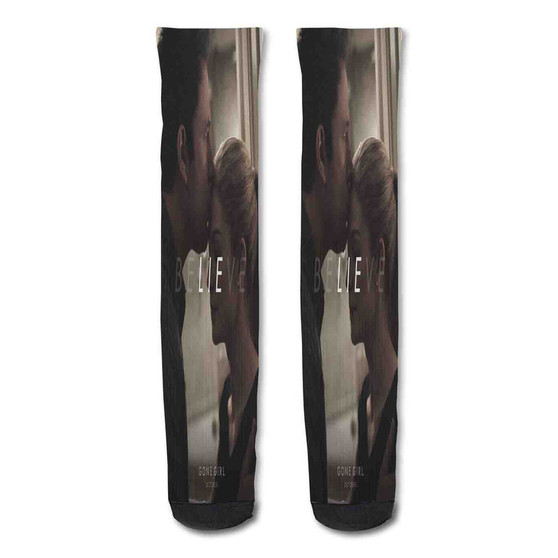 Pastele Gone Girl Quotes Custom Personalized Sublimation Printed Socks Polyester Acrylic Nylon Spandex