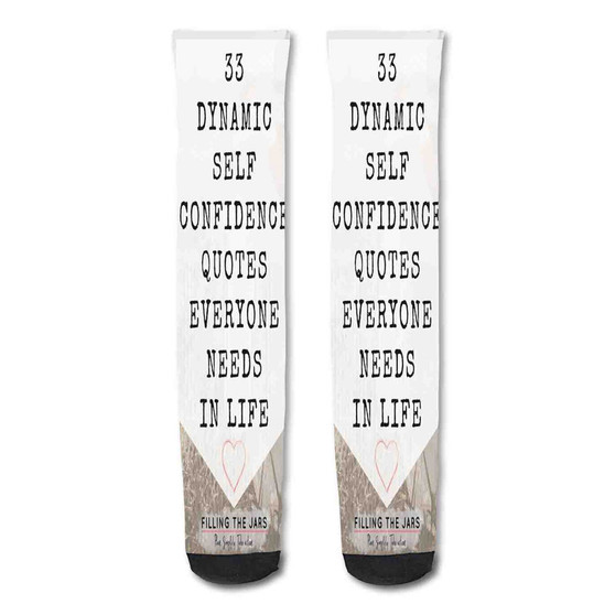 Pastele Motivation Self Confidence Quotes Custom Personalized Sublimation Printed Socks Polyester Acrylic Nylon Spandex