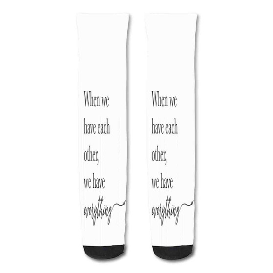 Pastele Importance Of Family History Quotes Custom Personalized Sublimation Printed Socks Polyester Acrylic Nylon Spandex
