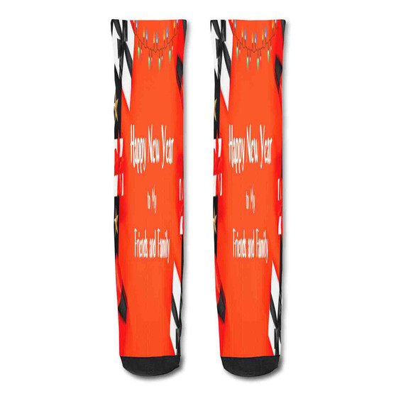 Pastele Quotes About Friends Become Family Custom Personalized Sublimation Printed Socks Polyester Acrylic Nylon Spandex