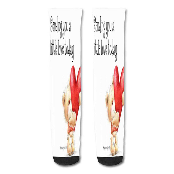 Pastele Friend Special Friend Hug Quotes Custom Personalized Sublimation Printed Socks Polyester Acrylic Nylon Spandex
