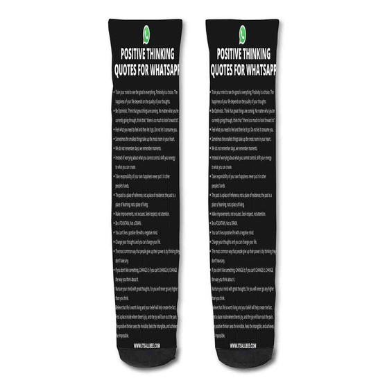 Pastele Motivational Quotes For Whatsapp Bio Custom Personalized Sublimation Printed Socks Polyester Acrylic Nylon Spandex