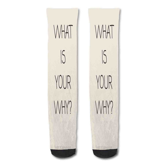 Pastele What Is Your Motivation Quotes Custom Personalized Sublimation Printed Socks Polyester Acrylic Nylon Spandex