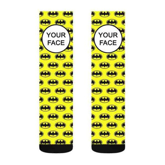 Pastele Batman Comics DC Comics Custom Personalized Sublimation Printed Socks Polyester Acrylic Nylon Spandex