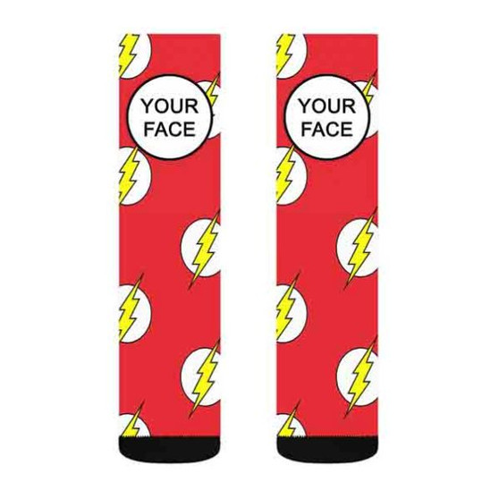 Pastele The Flash Supergirl Arrow Custom Personalized Sublimation Printed Socks Polyester Acrylic Nylon Spandex
