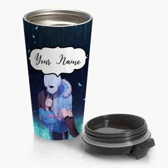 Pastele New Frisk and Sans Undertale Custom Personalized Name Steinless Steel Travel Mug