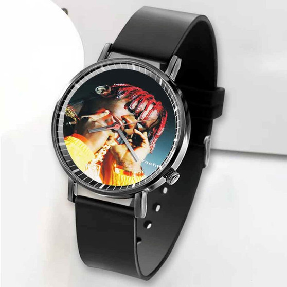 Pastele New Lil Yachty Custom Unisex Black Quartz Watch Premium Gift Box Watches