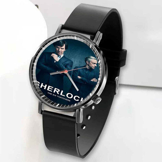 Pastele New Sherlock The Six Thatchers Custom Unisex Black Quartz Watch Premium Gift Box Watches