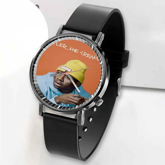 Pastele New Tyler the Creator Custom Unisex Black Quartz Watch Premium Gift Box Watches