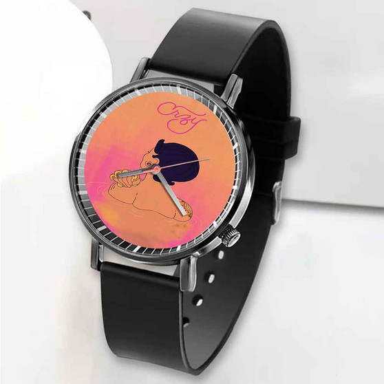 Pastele New Kehlani Crzy Custom Unisex Black Quartz Watch Premium Gift Box Watches