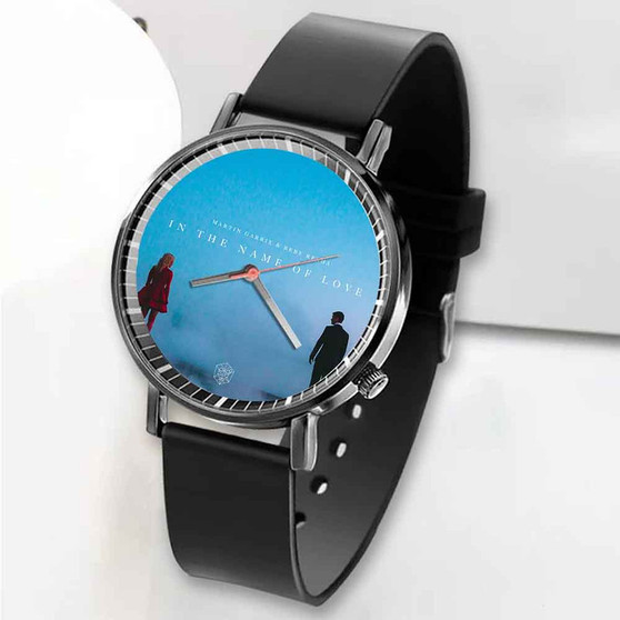Pastele New Martin Garrix Bebe Rexha In The Name Of Love Custom Unisex Black Quartz Watch Premium Gift Box Watches