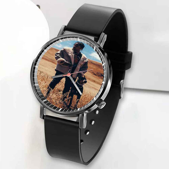 Pastele New Travis Scott 2 Custom Unisex Black Quartz Watch Premium Gift Box Watches