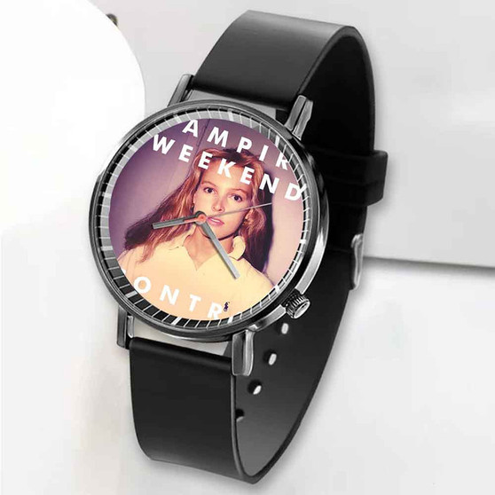 Pastele New Vampire Weekend Contra Custom Unisex Black Quartz Watch Premium Gift Box Watches