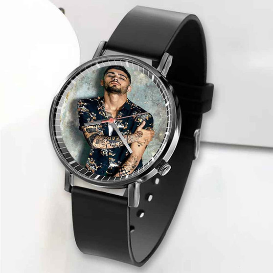 Pastele New Zayn Malik Custom Unisex Black Quartz Watch Premium Gift Box Watches