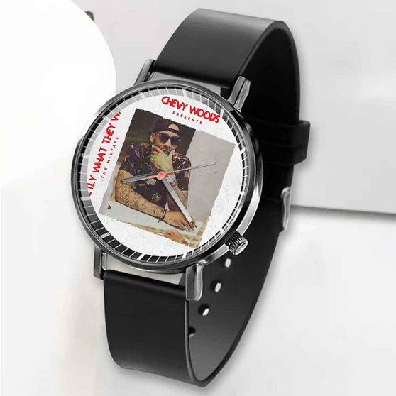 Pastele New My Shit Chevy Woods Feat Wiz Khalifa Custom Unisex Black Quartz Watch Premium Gift Box Watches