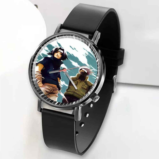 Pastele New Sasuke Uchiha Kakashi Hatake Custom Unisex Black Quartz Watch Premium Gift Box Watches