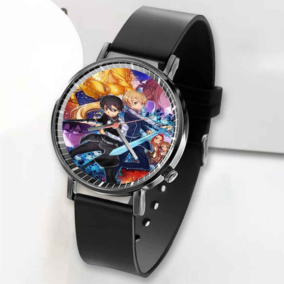 Pastele New Sword Art Online Anime Custom Unisex Black Quartz Watch Premium Gift Box Watches