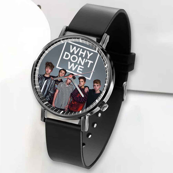 Pastele New Why Don t We Custom Unisex Black Quartz Watch Premium Gift Box Watches