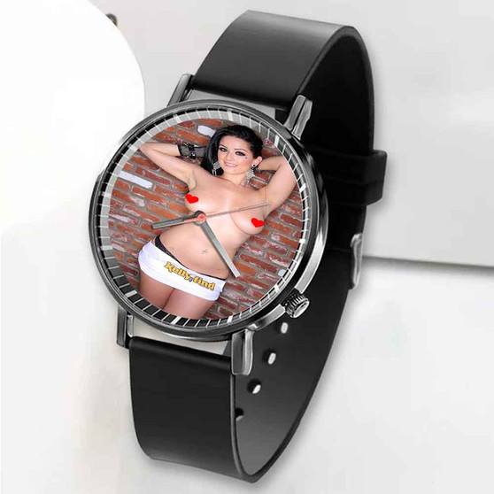 Pastele New Katrina Jade Art Custom Unisex Black Quartz Watch Premium Gift Box Watches