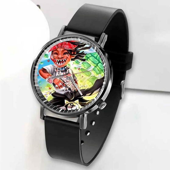 Pastele New Nelly Trippie Redd Custom Unisex Black Quartz Watch Premium Gift Box Watches