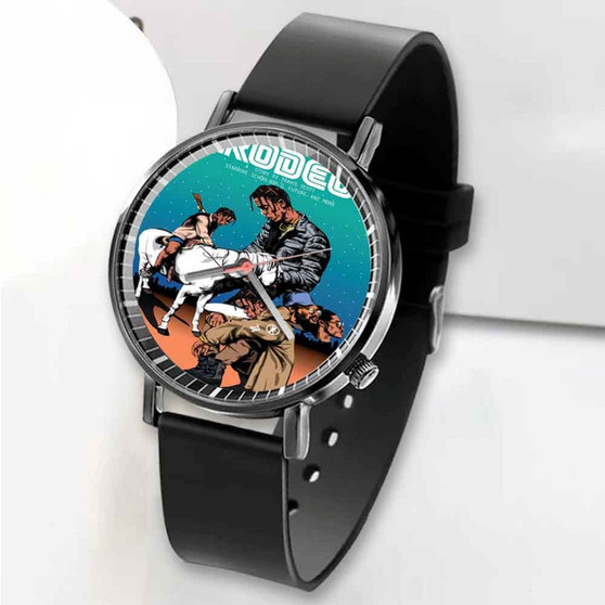 Pastele New Travis Scott Rodeo Custom Unisex Black Quartz Watch Premium Gift Box Watches