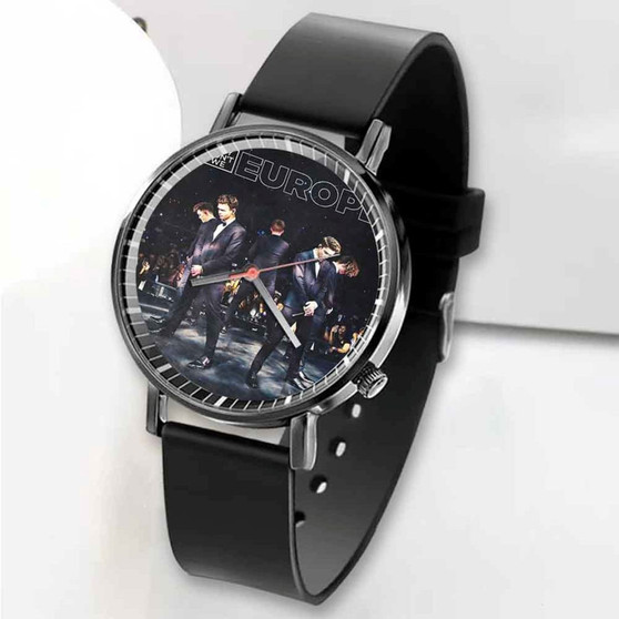 Pastele New Why Don t We Europe Custom Unisex Black Quartz Watch Premium Gift Box Watches