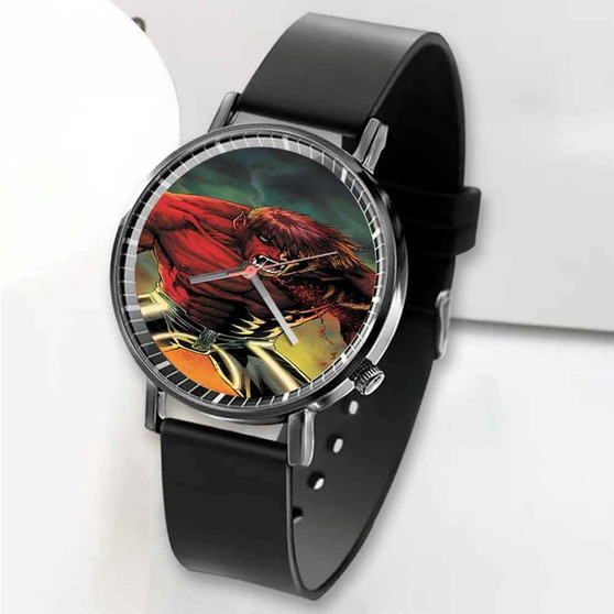 Pastele New Beast Boy DC Comics Cartoon Custom Unisex Black Quartz Watch Premium Gift Box Watches