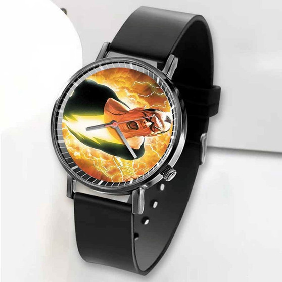 Pastele New Black Adam DC Comics Cartoon Custom Unisex Black Quartz Watch Premium Gift Box Watches