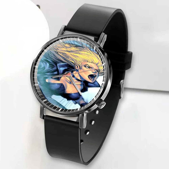 Pastele New Black Canary DC Comics Custom Unisex Black Quartz Watch Premium Gift Box Watches