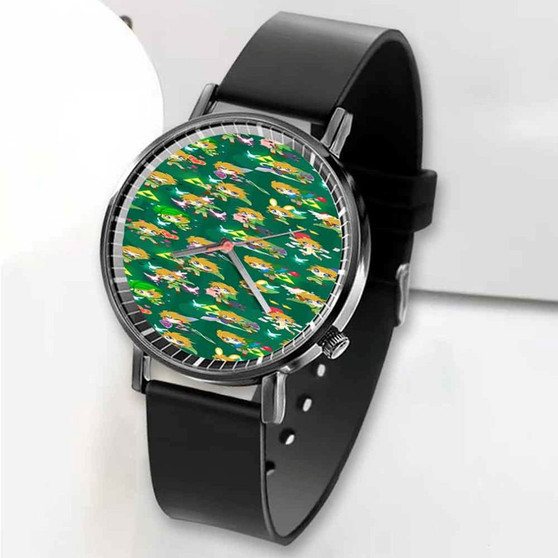 Pastele New Link The Legend of Zelda Collage Custom Unisex Black Quartz Watch Premium Gift Box Watches