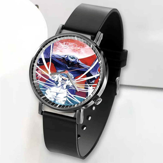 Pastele New Rei Neon Genesis Evangelion Custom Unisex Black Quartz Watch Premium Gift Box Watches