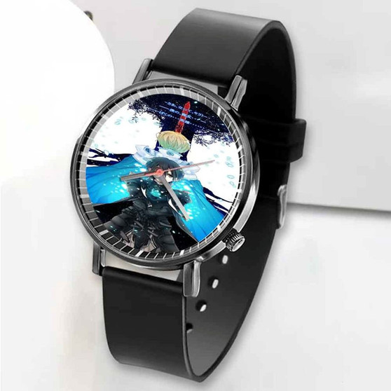 Pastele New Sword Art Online Asuna Cartoon Custom Unisex Black Quartz Watch Premium Gift Box Watches