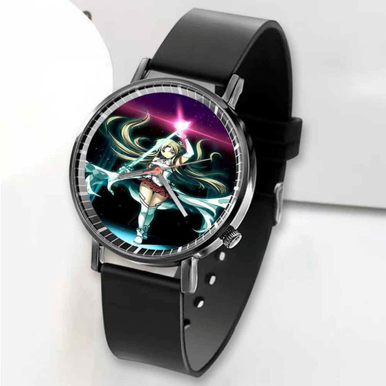 Pastele New Sword Art Online Kirito and Girls Custom Unisex Black Quartz Watch Premium Gift Box Watches