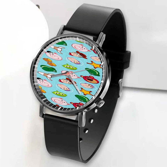 Pastele New Toy Story Characters Disney Custom Unisex Black Quartz Watch Premium Gift Box Watches