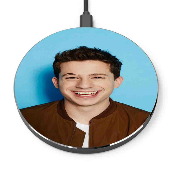 Pastele Charlie Puth Custom Personalized Gift Wireless Charger Custom Phone Charging Pad iPhone Samsung