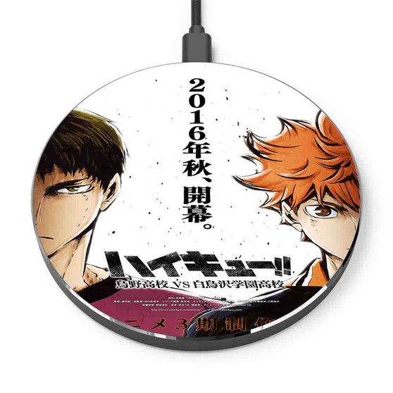 Pastele Haikyuu Karasuno Koukou VS Shiratorizawa Gakuen Koukou Custom Personalized Gift Wireless Charger Custom Phone Charging Pad iPhone Samsung