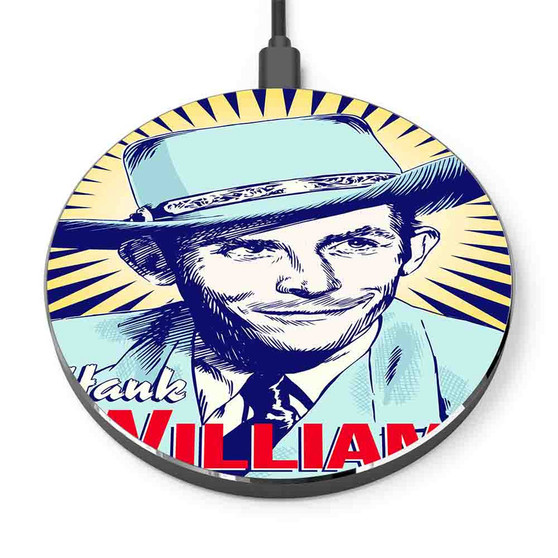 Pastele Hank Williams Sr Country Custom Personalized Gift Wireless Charger Custom Phone Charging Pad iPhone Samsung