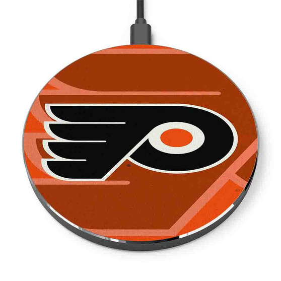 Pastele Philadelphia Flyers NHL Custom Personalized Gift Wireless Charger Custom Phone Charging Pad iPhone Samsung