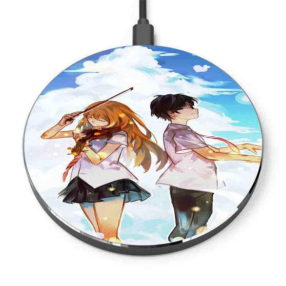 Pastele Your Lie in April Anime Custom Personalized Gift Wireless Charger Custom Phone Charging Pad iPhone Samsung