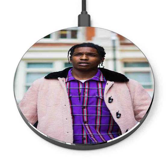 Pastele ASAP Rocky Custom Personalized Gift Wireless Charger Custom Phone Charging Pad iPhone Samsung