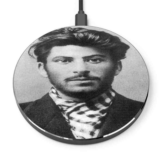 Pastele Young Stalin Joseph Custom Personalized Gift Wireless Charger Custom Phone Charging Pad iPhone Samsung